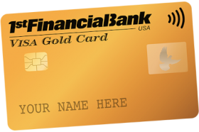 1st Financial Bank USA Visa Gold Credit Card