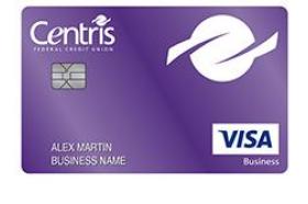 Centris FCU Visa® Business Cash Credit Card