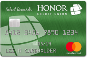 Honor Credit Union Select Rewards Credit Card