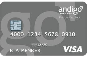Andigo Credit Union Visa Platinum Cash Back Credit Card