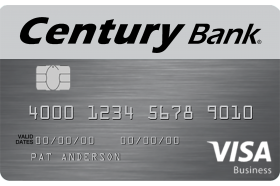 Century Bank Massachusetts Visa Cash Credit Card
