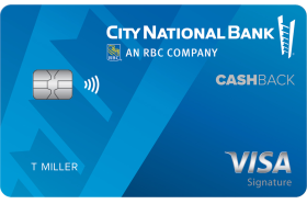 City National Bank Cash Back Visa Signature Credit Card